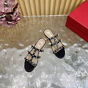 Colestore Valentino Garavani Rockstud Leather Slides Black - 3