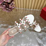 Colestore Valentino Garavani Rockstud Leather Slides White - 5