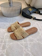 Colestore Celine Marina Fringed Mule In Cotton Light Caramel  - 5