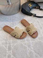 Colestore Celine Marina Fringed Mule In Cotton Light Caramel  - 4