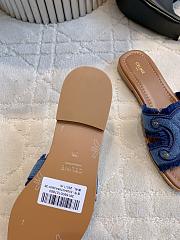 Colestore Celine Marina Fringed Mule In Cotton Blue - 6