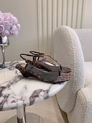 Colestore Saint Laurent Cassandra Wedges in Leopard Grosgrain Manto Naturale - 5