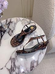 Colestore Saint Laurent Cassandra Wedges in Leopard Grosgrain Manto Naturale - 3