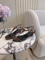 Colestore Saint Laurent Cassandra Wedges in Leopard Grosgrain Manto Naturale - 2