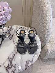 Colestore Saint Laurent Cassandra Wedges in Leopard Grosgrain Black - 3