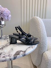 Colestore Chanel Bow Chunky Sandal in Black - 6