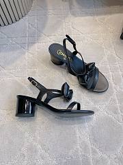 Colestore Chanel Bow Chunky Sandal in Black - 5