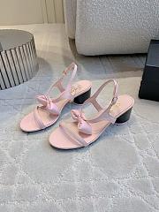 Colestore Chanel Bow Chunky Sandal in Pink - 2