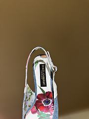 Colestore Dolce & Gabbana Exquisite Retro Denim Print Bow-Embellished High Heels  - 6