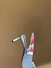 Colestore Dolce & Gabbana Exquisite Retro Denim Print Bow-Embellished High Heels  - 4