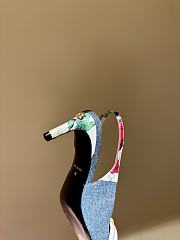 Colestore Dolce & Gabbana Exquisite Retro Denim Print Bow-Embellished High Heels  - 3