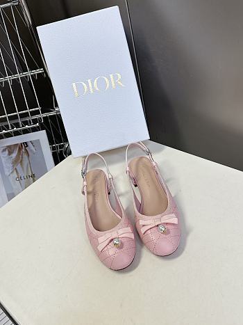 Colestore Dior Ballet Slingback Pump Quilted Cannage Calfskin Pink
