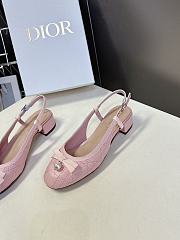 Colestore Dior Ballet Slingback Pump Quilted Cannage Calfskin Pink - 3