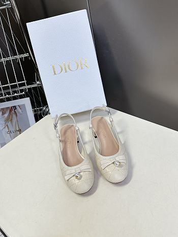 Colestore Dior Ballet Slingback Pump Quilted Cannage Calfskin Beige
