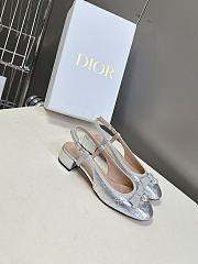 Colestore Dior Ballet Slingback Pump Quilted Cannage Calfskin Sliver - 1