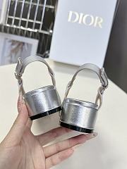 Colestore Dior Ballet Slingback Pump Quilted Cannage Calfskin Sliver - 6