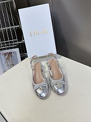 Colestore Dior Ballet Slingback Pump Quilted Cannage Calfskin Sliver - 5