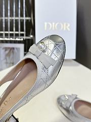 Colestore Dior Ballet Slingback Pump Quilted Cannage Calfskin Sliver - 2