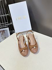 Colestore Dior Ballet Slingback Pump Quilted Cannage Calfskin Light Brown - 1