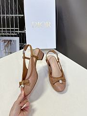Colestore Dior Ballet Slingback Pump Quilted Cannage Calfskin Light Brown - 2