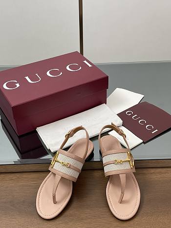 Colestore Gucci Big D Half Horsebit Open-Toe Slingback Buckle Sandals