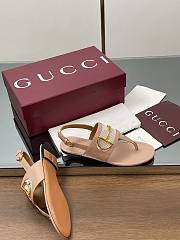 Colestore Gucci Big D Half Horsebit Open-Toe Slingback Buckle Sandals - 6