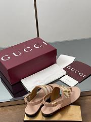 Colestore Gucci Big D Half Horsebit Open-Toe Slingback Buckle Sandals - 4