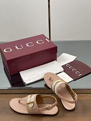 Colestore Gucci Big D Half Horsebit Open-Toe Slingback Buckle Sandals - 3