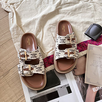 Colestore Celine Triomphe Flat Sandals