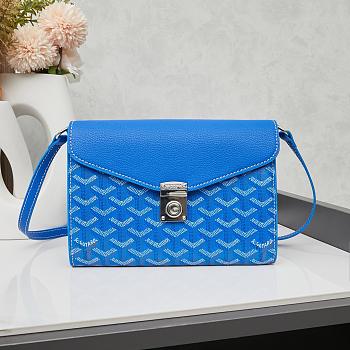 Colestore Goyard Chypre Wallet Pouch Blue 21.5x15cm