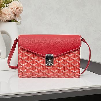 Colestore Goyard Chypre Wallet Pouch Red 21.5x15cm