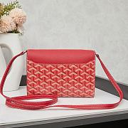 Colestore Goyard Chypre Wallet Pouch Red 21.5x15cm - 5