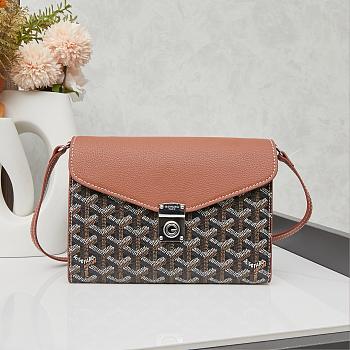 Colestore Goyard Chypre Wallet Pouch Brown 21.5x15cm
