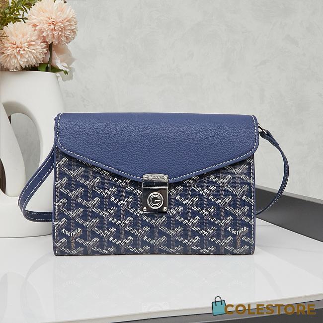Colestore Goyard Chypre Wallet Pouch Dark Blue 21.5x15cm - 1