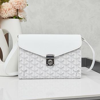 Colestore Goyard Chypre Wallet Pouch White 21.5x15cm