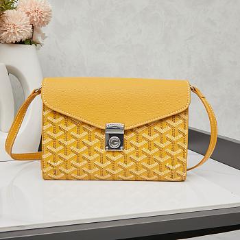 Colestore Goyard Chypre Wallet Pouch Yellow 21.5x15cm