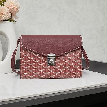 Colestore Goyard Chypre Wallet Pouch Burgundy 21.5x15cm