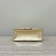 Colestore Chanel Mini Flap Bag Metallized Braided Calfskin & Gold-Tone Metal Gold 13x19x5.5cm - 5