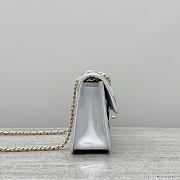  Colestore Chanel Mini Flap Bag Metallized Braided Calfskin & Gold-Tone Metal Sliver 13x19x5.5cm - 3