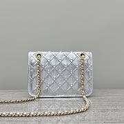  Colestore Chanel Mini Flap Bag Metallized Braided Calfskin & Gold-Tone Metal Sliver 13x19x5.5cm - 4