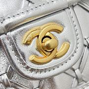  Colestore Chanel Mini Flap Bag Metallized Braided Calfskin & Gold-Tone Metal Sliver 13x19x5.5cm - 2