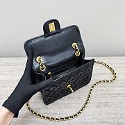 Colestore Chanel Mini Flap Bag Suede Calfskin, Braided Calfskin & Gold-Tone Metal Black 13x19x5.5cm - 2