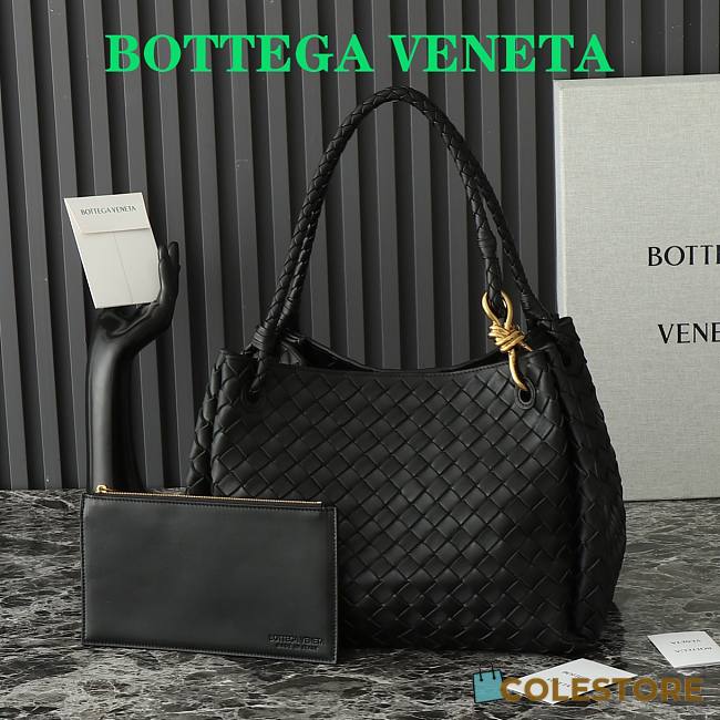 Colestore Bottega Veneta Large Parachute Black 30x26x20cm - 1