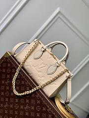 Colestore Louis Vuitton OnTheGo East West Monogram Empreinte Leather Cream 25x13x10cm - 1