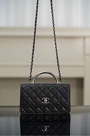 Colestore Chanel Top Handle Accordion Bag in Black 11x18.5x6cm - 1