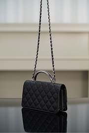 Colestore Chanel Top Handle Accordion Bag in Black 11x18.5x6cm - 5