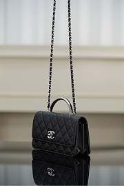 Colestore Chanel Top Handle Accordion Bag in Black 11x18.5x6cm - 4