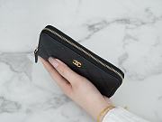 Colestore Chanel Caviar Long Zip Wallet Black 9×2×15cm - 5