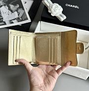 Colestore Chanel CF Classic Tri-Fold Quilted Card Holder Gold 10.5x11.5x3cm - 5