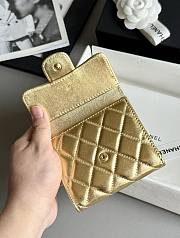 Colestore Chanel CF Classic Tri-Fold Quilted Card Holder Gold 10.5x11.5x3cm - 6
